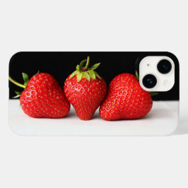 Erdbeeren auf schwarz-weiß ipha Case-Mate iPhone 14 hülle