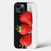 Erdbeeren auf schwarz-weiß iphcnm Case-Mate iPhone hülle (Rückseite)