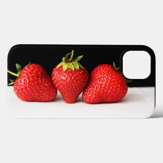 Erdbeeren auf schwarz-weiß iphcnm Case-Mate iPhone hülle (Rückseite (Horizontal))