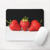 Erdbeeren auf schwarz-weiß mousepad (Mit Mouse)