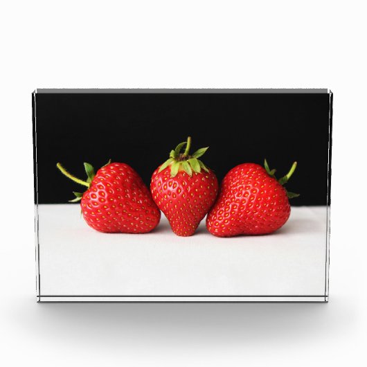 Erdbeeren auf schwarz-weiß pbcna fotoblock (Vorderseite)