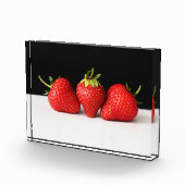 Erdbeeren auf schwarz-weiß pbcna fotoblock (Rechts)