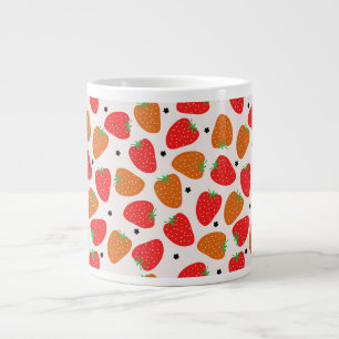 Erdbeeren auf weiß Jumbo-Tasse