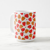Erdbeeren auf weiß kaffeetasse (Vorderseite Links)