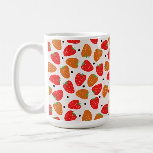 Erdbeeren auf weiß kaffeetasse (Links)