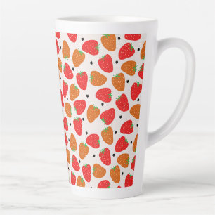 Erdbeeren auf weiß milchtasse
