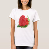 Erdbeeren auf weiß T-Shirt (Vorderseite)