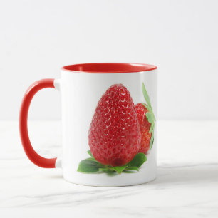 Erdbeeren auf weiß tasse