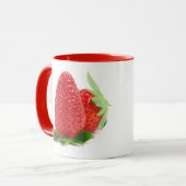 Erdbeeren auf weiß tasse (Vorderseite Links)