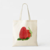 Erdbeeren auf weiß tragetasche (Rückseite)