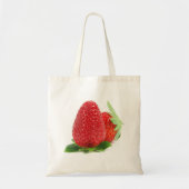 Erdbeeren auf weiß tragetasche (Vorne)