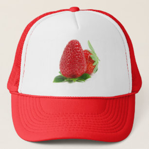 Erdbeeren auf weiß truckerkappe