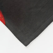 Erdbeeren auf Weiß über schwarzen FBC Fleecedecke (Ecke)