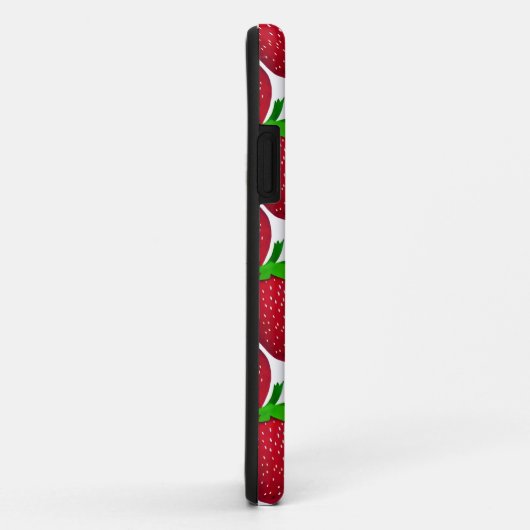 Erdbeeren auf weißem Grundmuster Case-Mate iPhone Hülle (Hinten/Rechts)