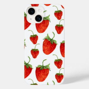 Erdbeeren auf weißem iPhone-Fall Case-Mate iPhone Hülle