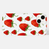 Erdbeeren auf weißem iPhone-Fall Case-Mate iPhone Hülle (Rückseite (Horizontal))