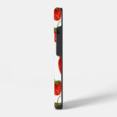 Erdbeeren auf weißem iPhone-Fall iPhone Hülle (Linke Seite)