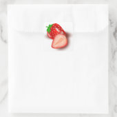 Erdbeeren-Aufkleber Quadratischer Aufkleber (Tasche)