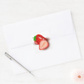 Erdbeeren-Aufkleber Quadratischer Aufkleber (Umschlag)