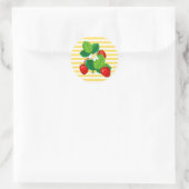 Erdbeeren-Aufkleber Runder Aufkleber (Tasche)