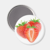 Erdbeeren ausschneiden magnet (Vorderseite/Rückseite)