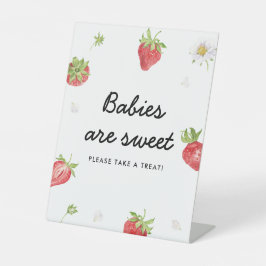 Erdbeeren Baby Dusche Babys sind süße Leckerei Sockelschild
