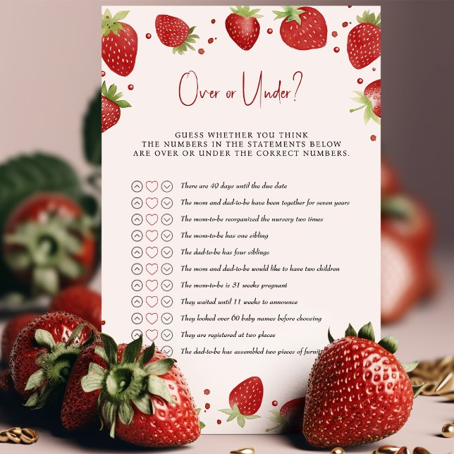 Erdbeeren Baby Shower Game Over oder Under? (Von Creator hochgeladen)