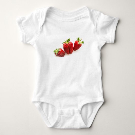 Erdbeeren Baby Strampler (Vorderseite)