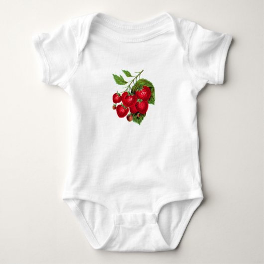 Erdbeeren Baby Strampler (Vorderseite)