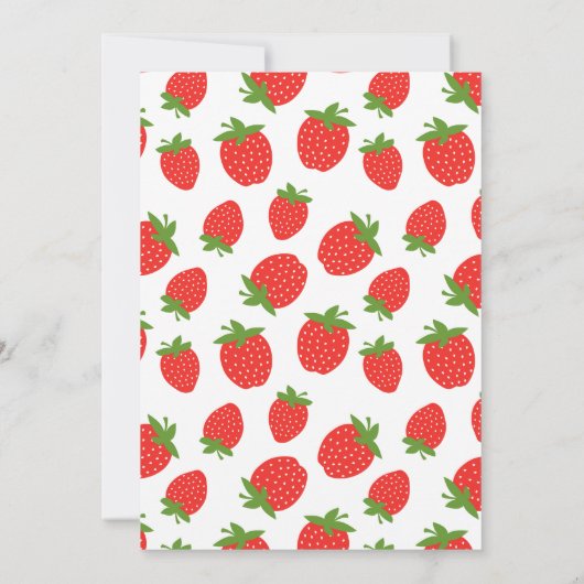 Erdbeeren Babydusche Einladung (Rückseite)