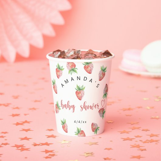Erdbeeren - Babydusche Pappbecher (Insitu)