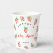 Erdbeeren - Babydusche Pappbecher (Vorderseite)