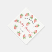 Erdbeeren - Babydusche Serviette (Ecke)
