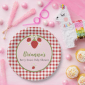 Erdbeeren Babydusche Teller (Party)