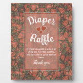 Erdbeeren Babydusche Windelwindeln Raffelzeichen Fotoplatte (Vorderseite)