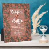 Erdbeeren Babydusche Windelwindeln Raffelzeichen Fotoplatte (Seite)