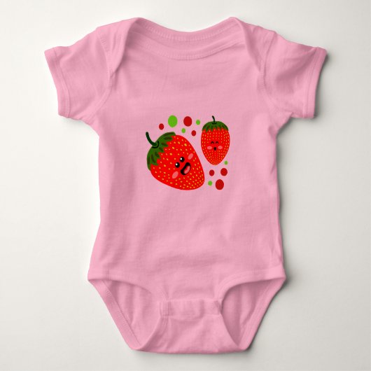 Erdbeeren Babykleidung Baby Strampler (Vorderseite)