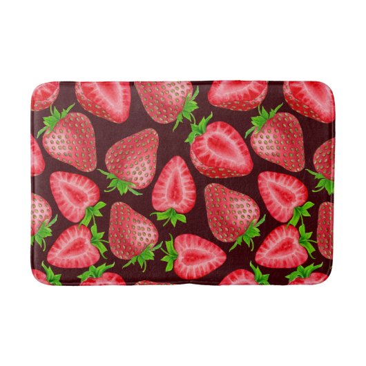 Erdbeeren Badematte (Vorderseite)