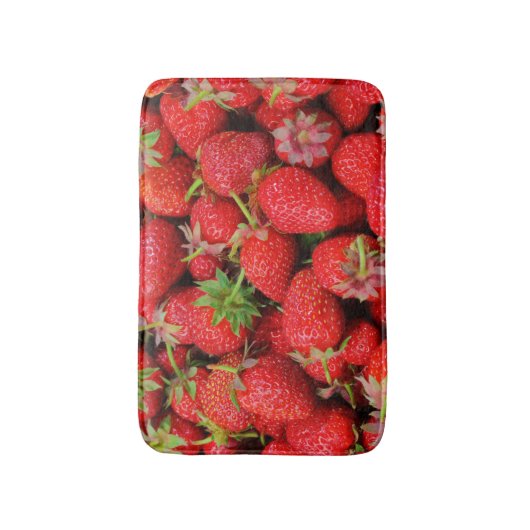 Erdbeeren Badematte (Vorderseite Vertikal)