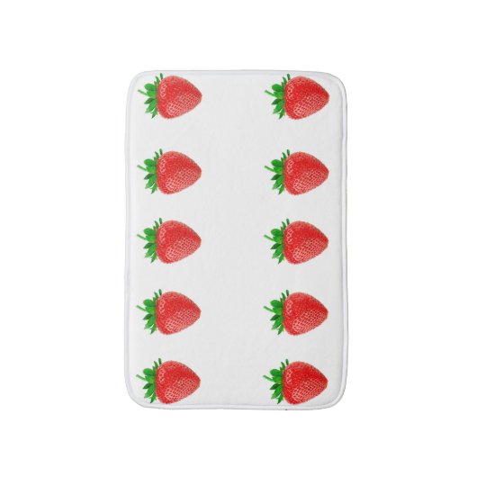 Erdbeeren Bath Mat Badematte (Vorderseite Vertikal)