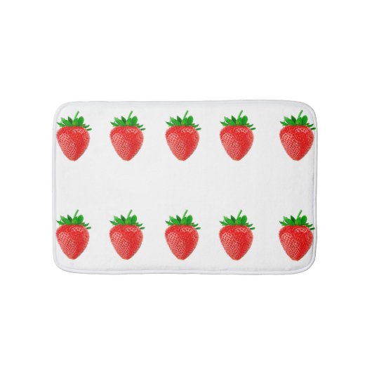 Erdbeeren Bath Mat Badematte (Vorderseite)