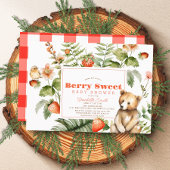 Erdbeeren & Bear Berry Sweet Girl Baby Dusche Einladung