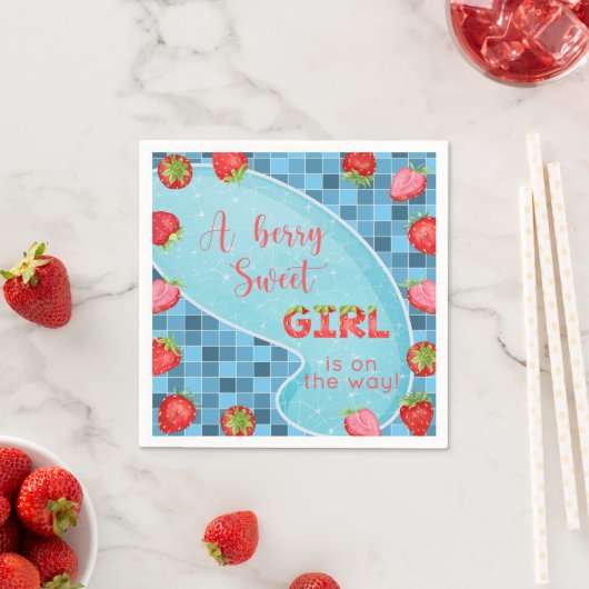 Erdbeeren Beeren Mädchen Duschservietten. Serviette (Beispiel)