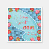 Erdbeeren Beeren Mädchen Duschservietten. Serviette (Vorderseite)