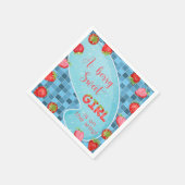 Erdbeeren Beeren Mädchen Duschservietten. Serviette (Ecke)