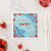 Erdbeeren Beeren Mädchen Duschservietten. Serviette (Beispiel)