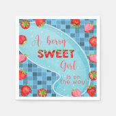 Erdbeeren Beeren Mädchen Duschservietten. Serviette (Vorderseite)