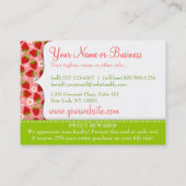 Erdbeeren belohnt Promo-Lochkarte Treuekarte (Rückseite)