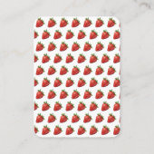 Erdbeeren, Berry First Geburtstag Handout Tickets (Rückseite)