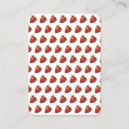 Erdbeeren, Berry First Geburtstag Handout Tickets (Rückseite)